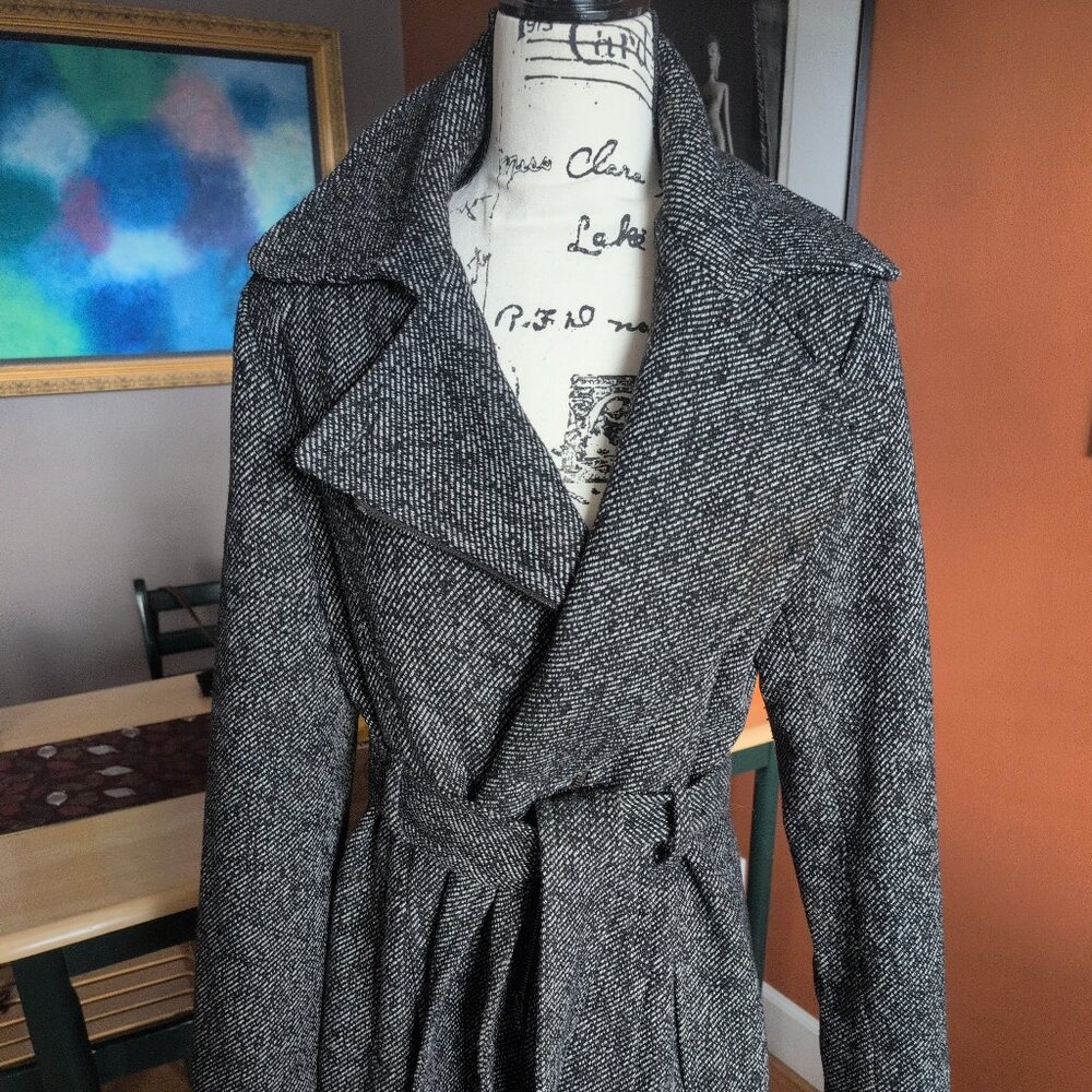 Jones of New York Women's Herringbone Wool Coat Sz 12